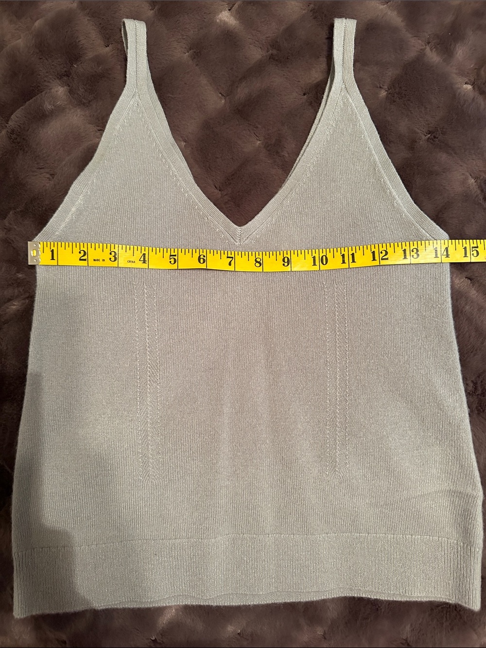 Club Monaco Slim V-Neck Cashmere Camisole - Sage - XS NWOT - Picture 9 of 9